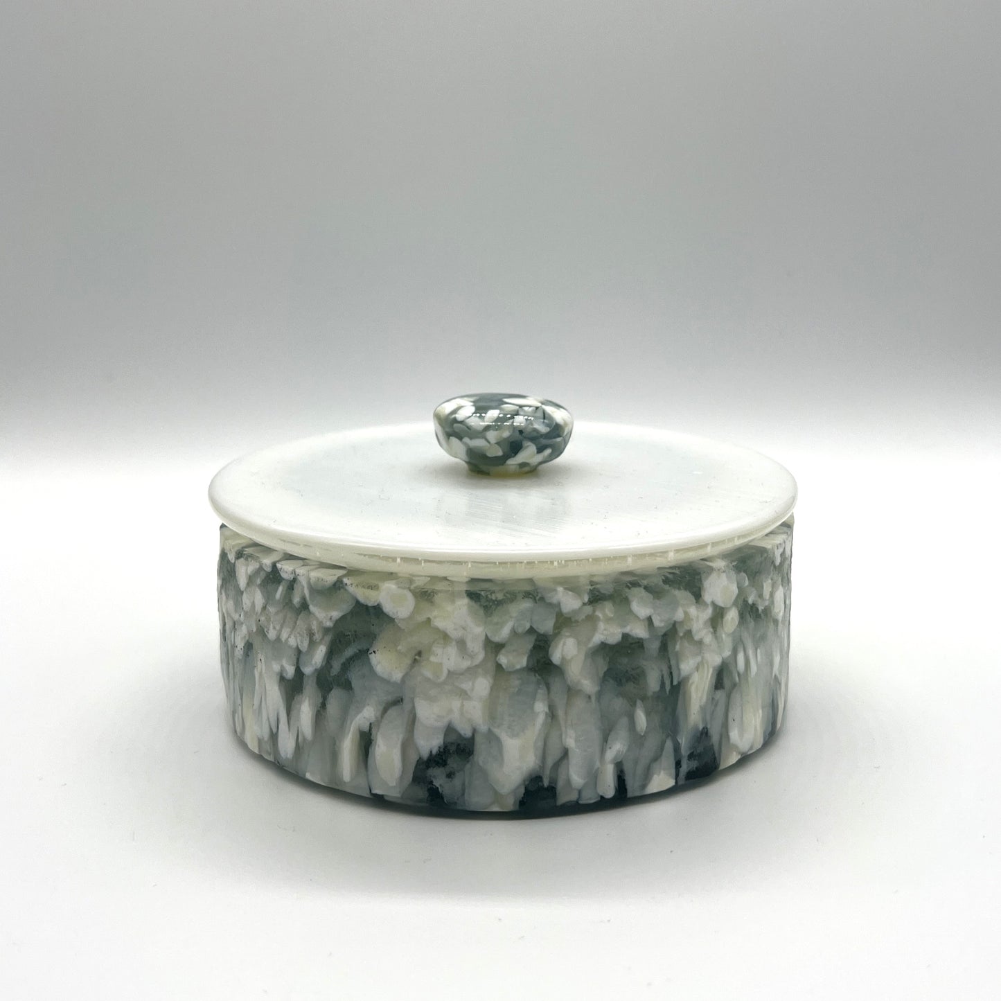 Cast Glass Jar with Lid by Benjamin Richgruber