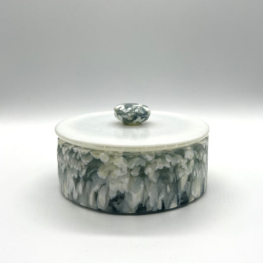 Cast Glass Jar with Lid by Benjamin Richgruber