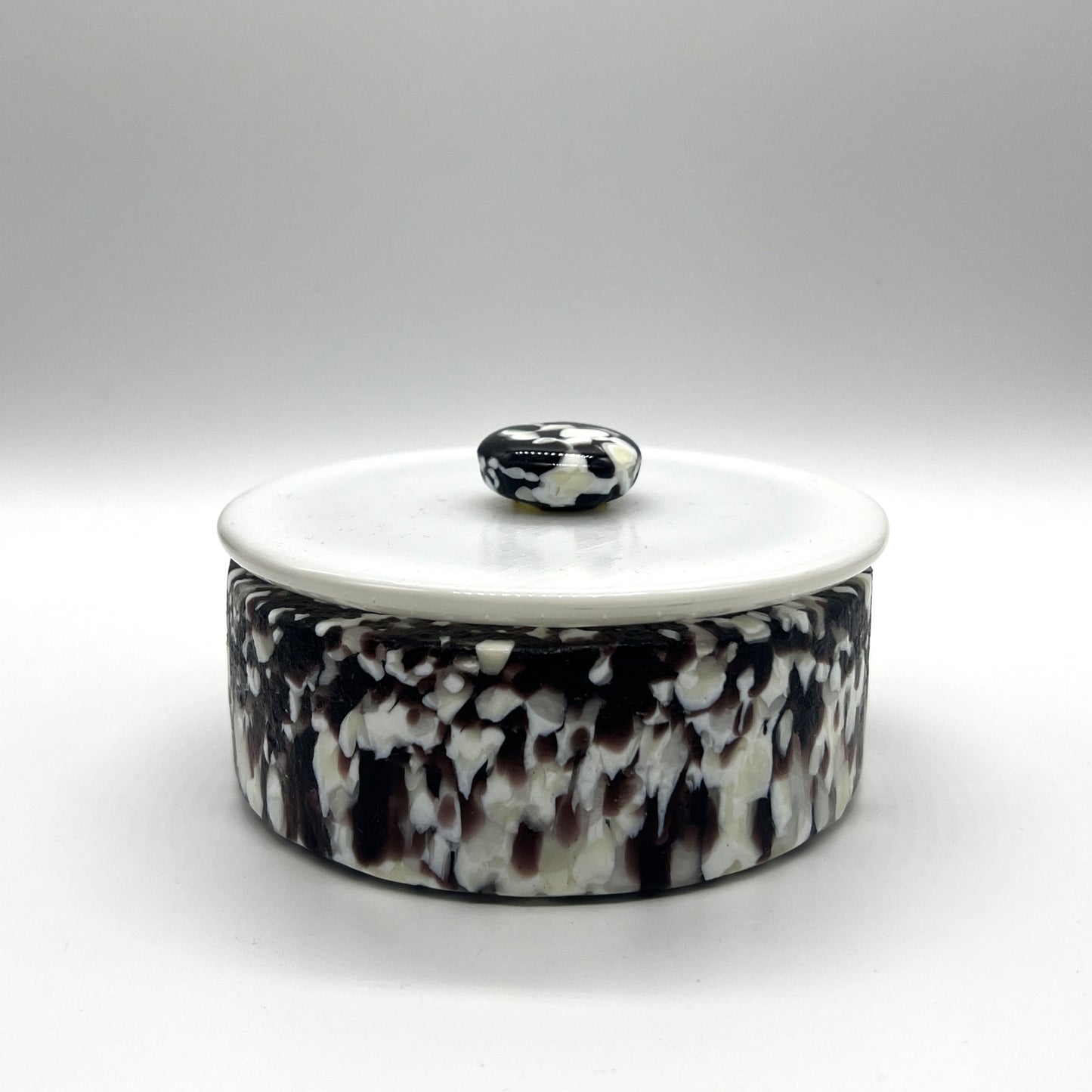 Cast Glass Jar with Lid by Benjamin Richgruber