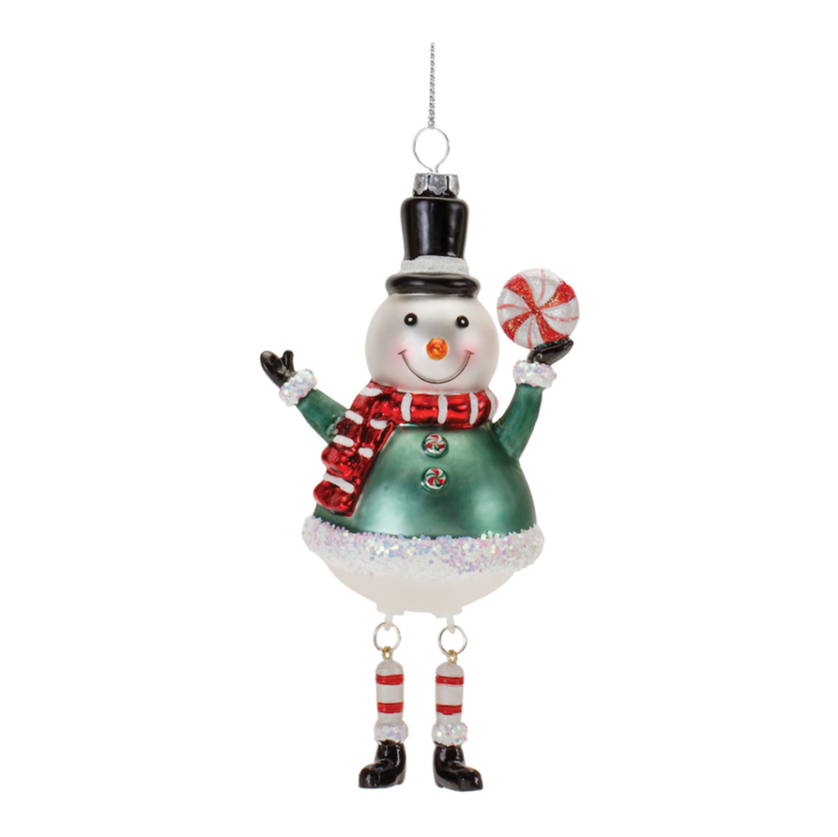 Santa and Snowman Dangly Legs Ornament by Melrose Intl.