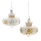 Reflector Ornament - White/Gold by Melrose Intl.