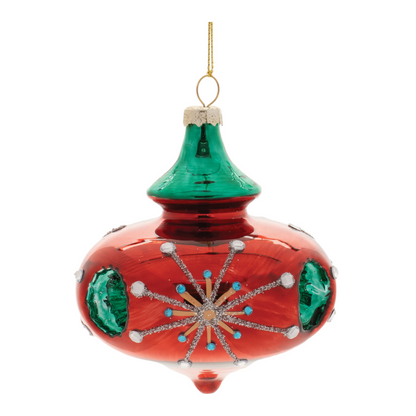 Reflector Ornament - Red/Green by Melrose Intl.