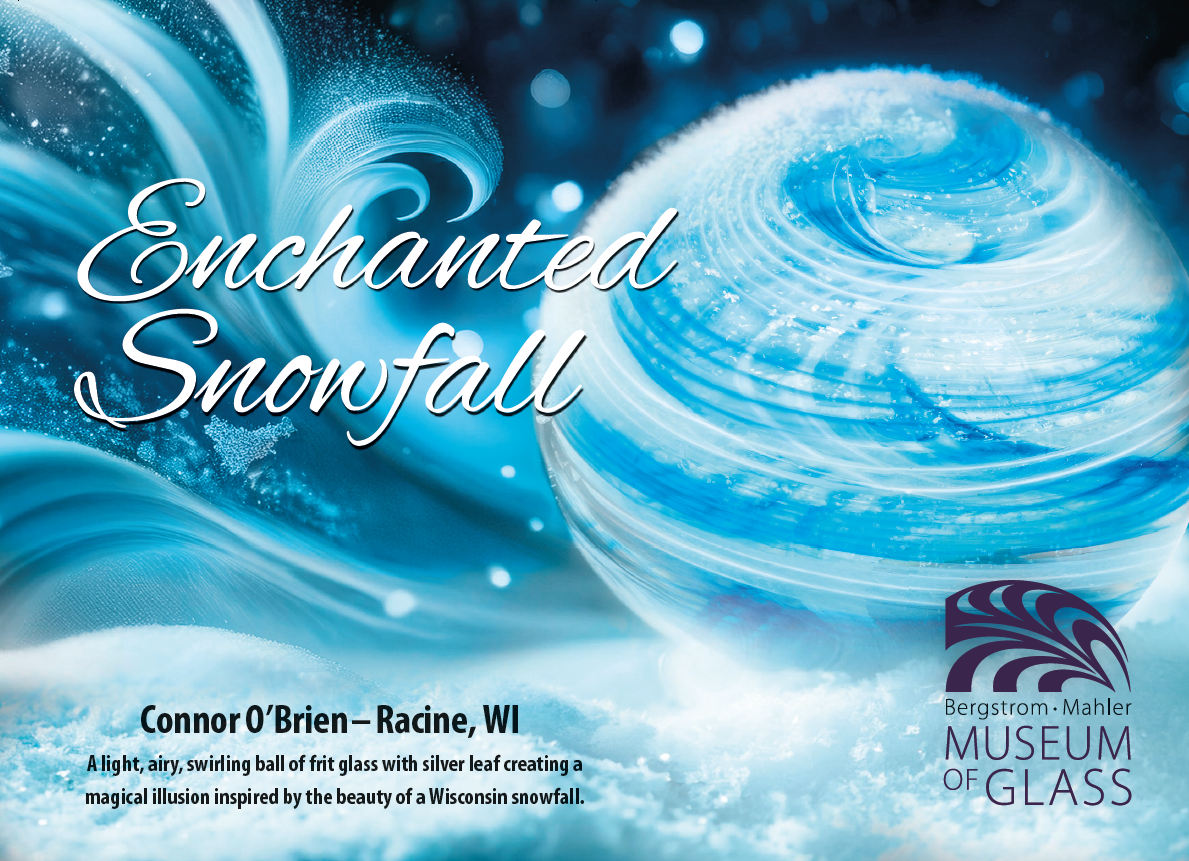 "Enchanted Snowfall" 2024 Annual Paperweight by Connor O'Brien