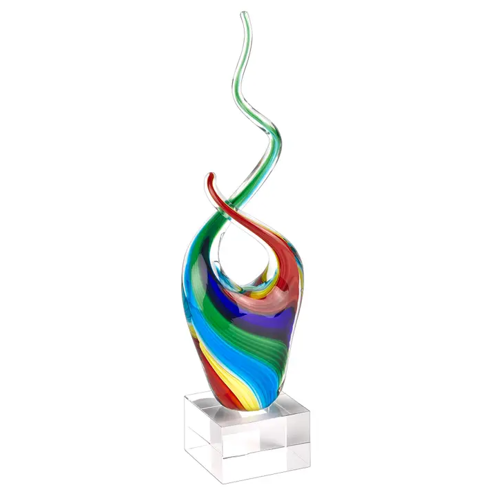 Murano Rainbow Sculpture by Badash Crystal