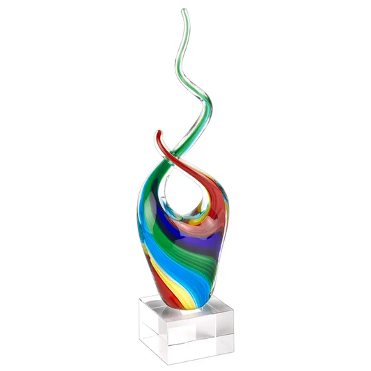 Murano Rainbow Sculpture by Badash Crystal