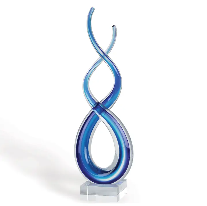 Touch of Blues Sculpture by Badash Crystal