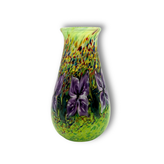 Purple Cased Floral Vase by George Machart