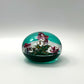 Pink & White Lilacs on Jade Paperweight by William Manson