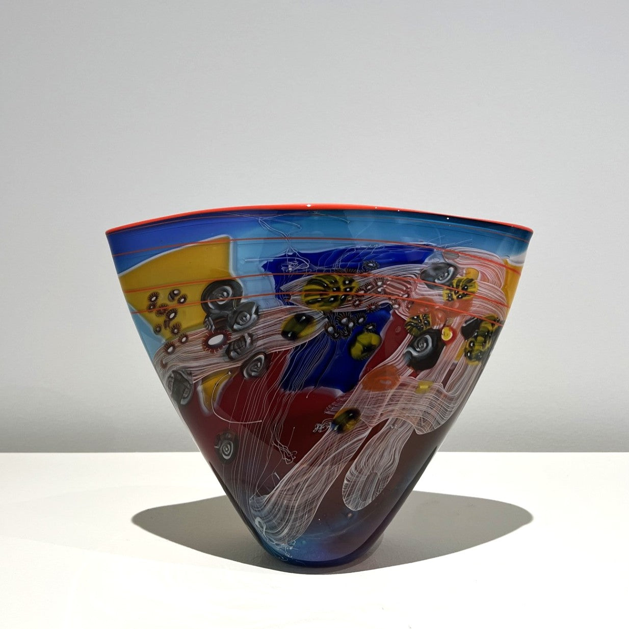 Fluted Vessel by Wes Hunting Glass Studio