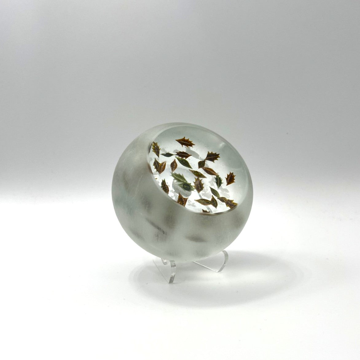 Frosted Leaves Paperweight by William Manson