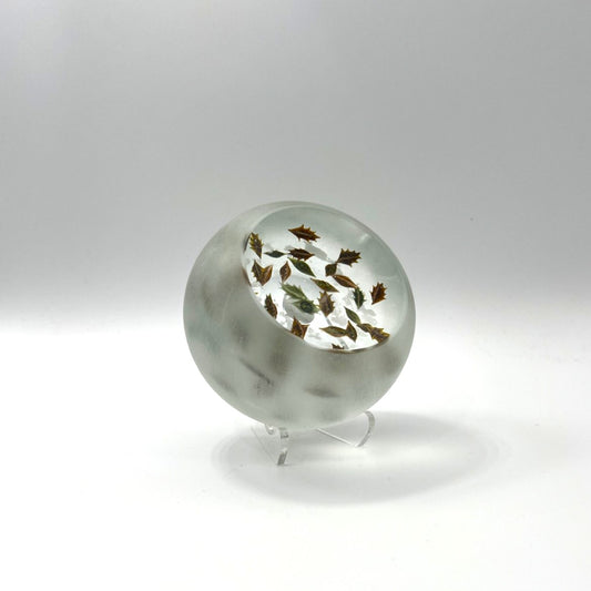 Frosted Leaves Paperweight by William Manson